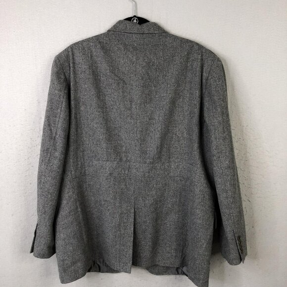 Calvin Klein Blazer Mens 44R Wool Blend Military 4 Pocket Button Jacket Utility - Picture 2 of 16